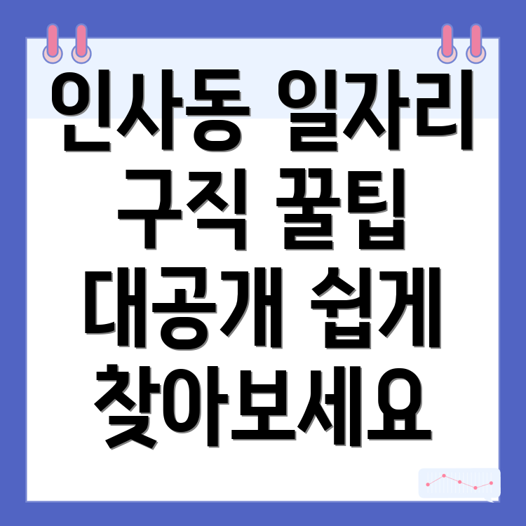 서울 종로구 인사동 공공일자리