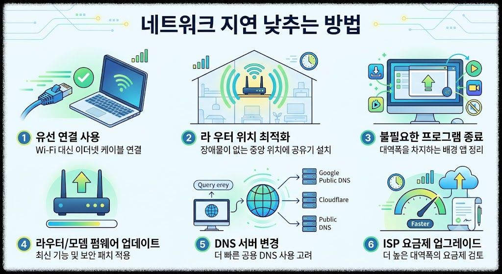 네트워크 지연 낮추는 방법