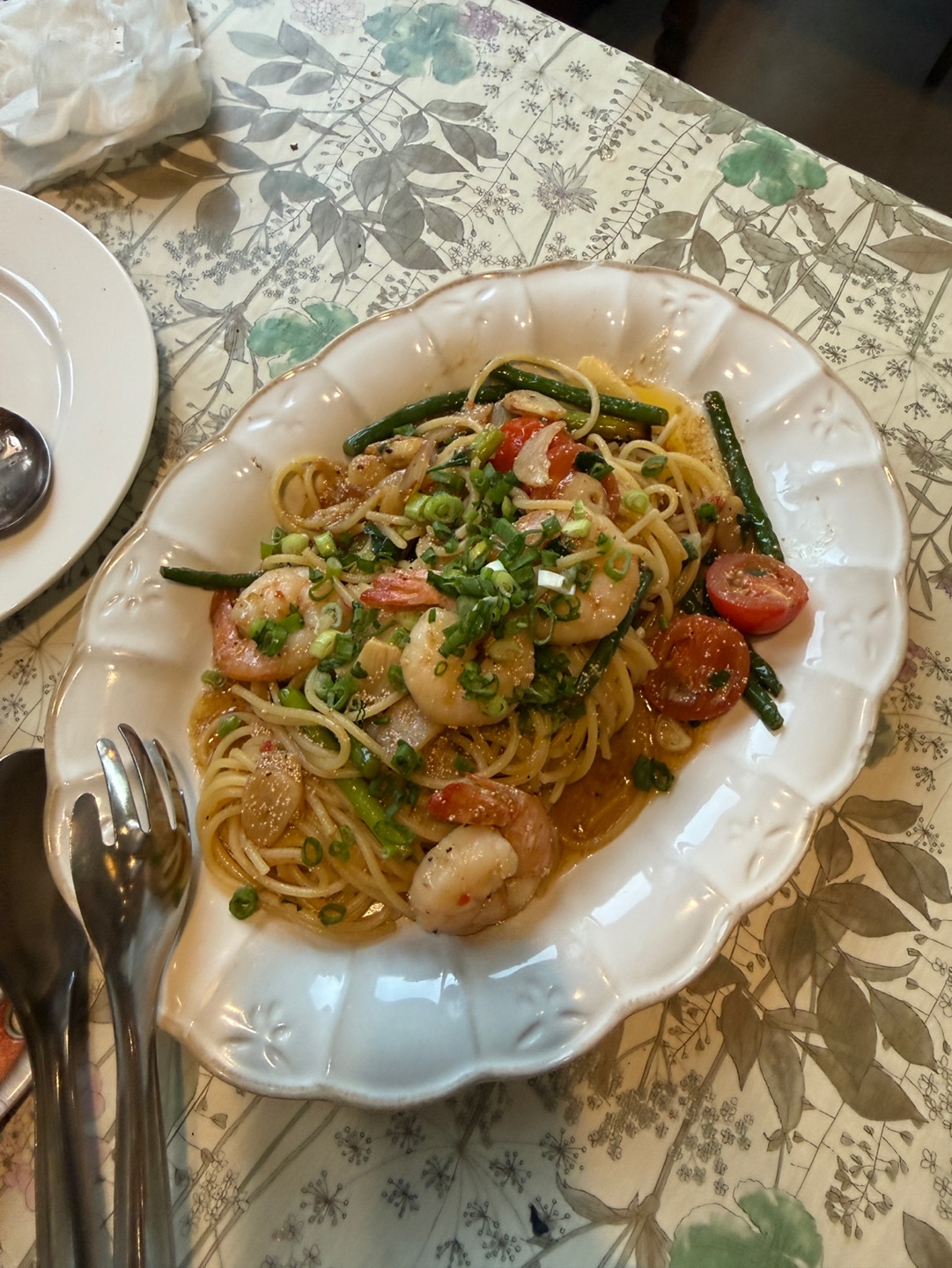 판교 토브나인 명란 알리오올리오 새우 파스타 후기