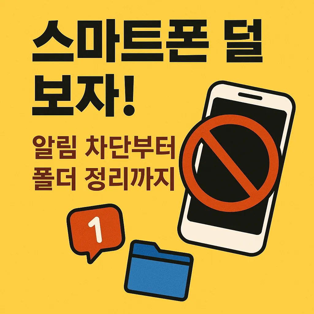 스마트폰 덜 보자! 알림 차단부터 폴더 정리까지 ‘디지털 디톡스’ 완전 가이드