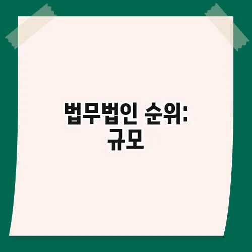 법무법인 순위: 규모, 전문성별 로펌 비교 분석
