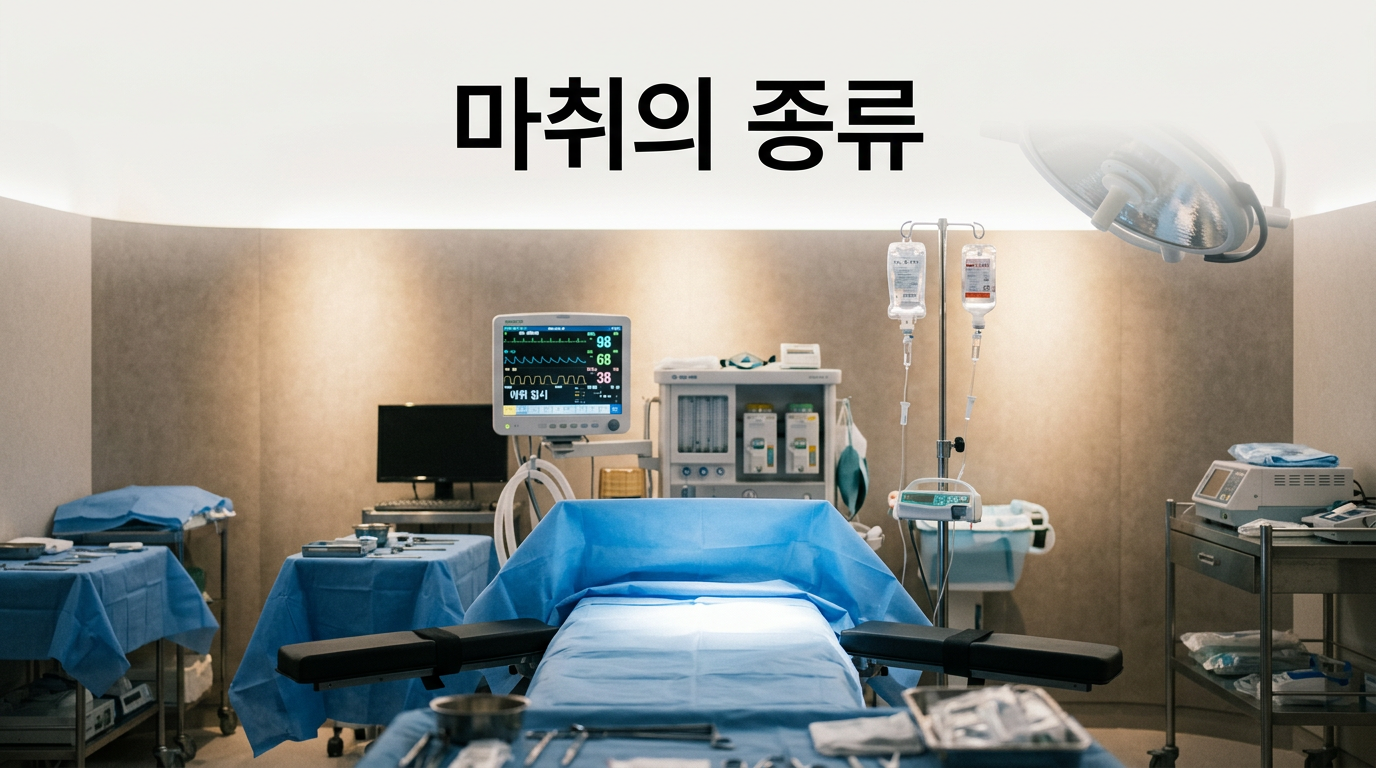 마취의 종류를 보여주는 수술실 사진