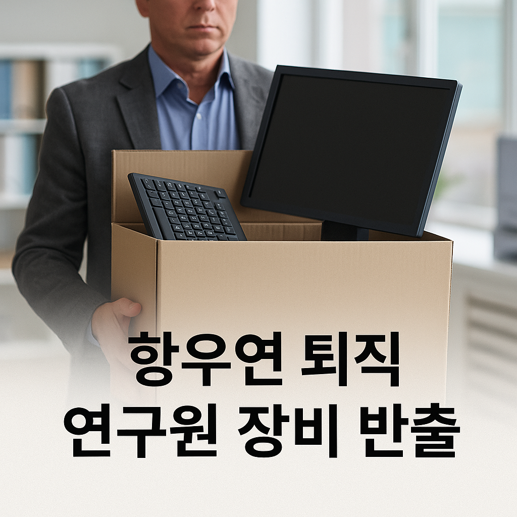 항우연 퇴직 연구원 장비 반출 사건 관련 사진