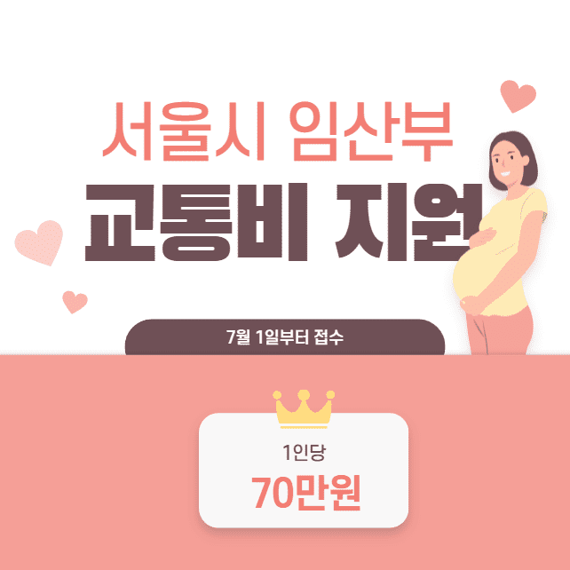 서울시 임산부 교통비 70만원 지원, 신청 대상 방법