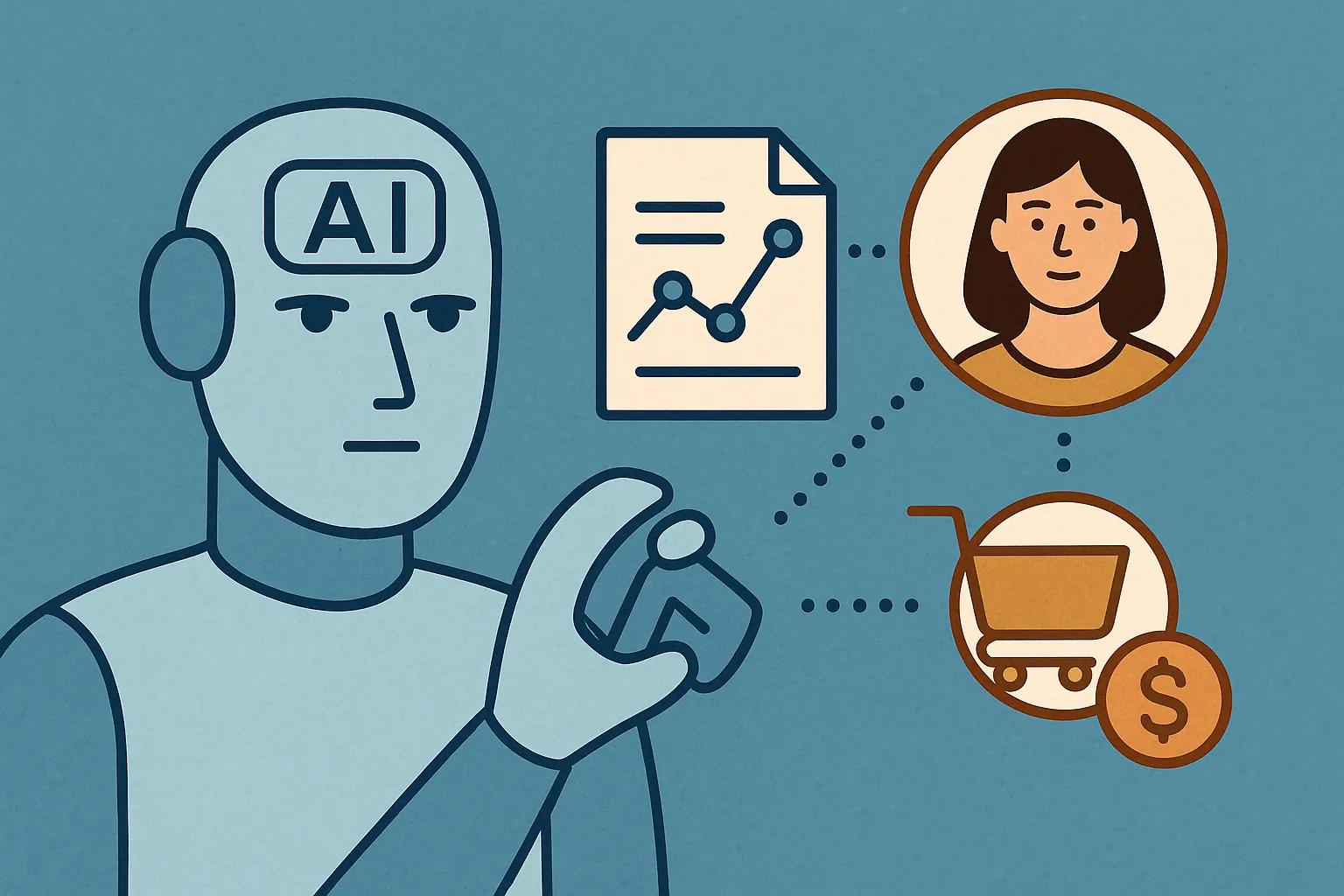 AI가-내-소비-패턴을-분석하는-상황을-상징적으로-표현한-일러스트-이미지로-인공지능과-쇼핑카트-신용카드-그래프를-묘사