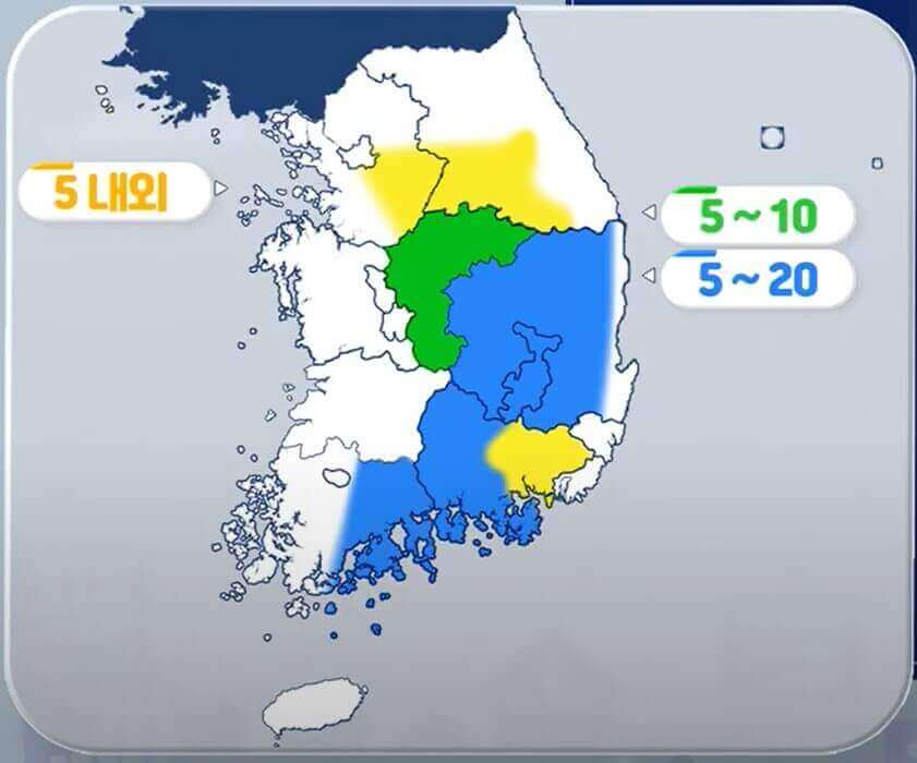 소나기 강수 전망