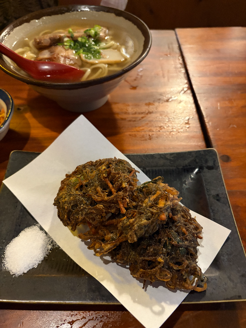 (오키나와지 요리 안가마) 국제거리 맛집! 소키소바 / 오키나와 소바 / 모즈쿠 튀김