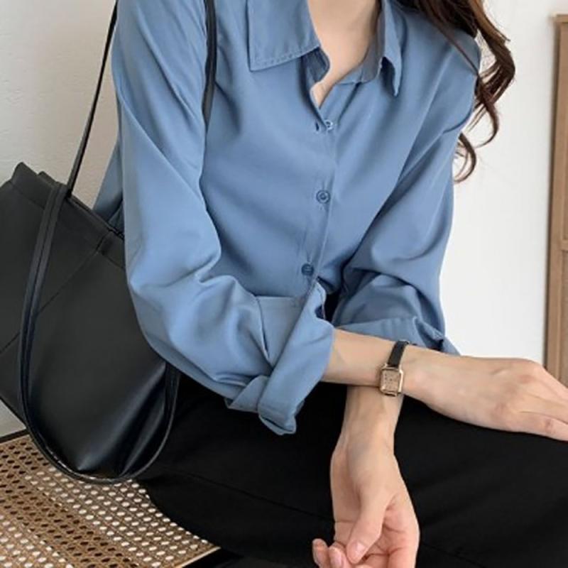 구김없이 찰랑 쉬폰 셔츠 블라우스