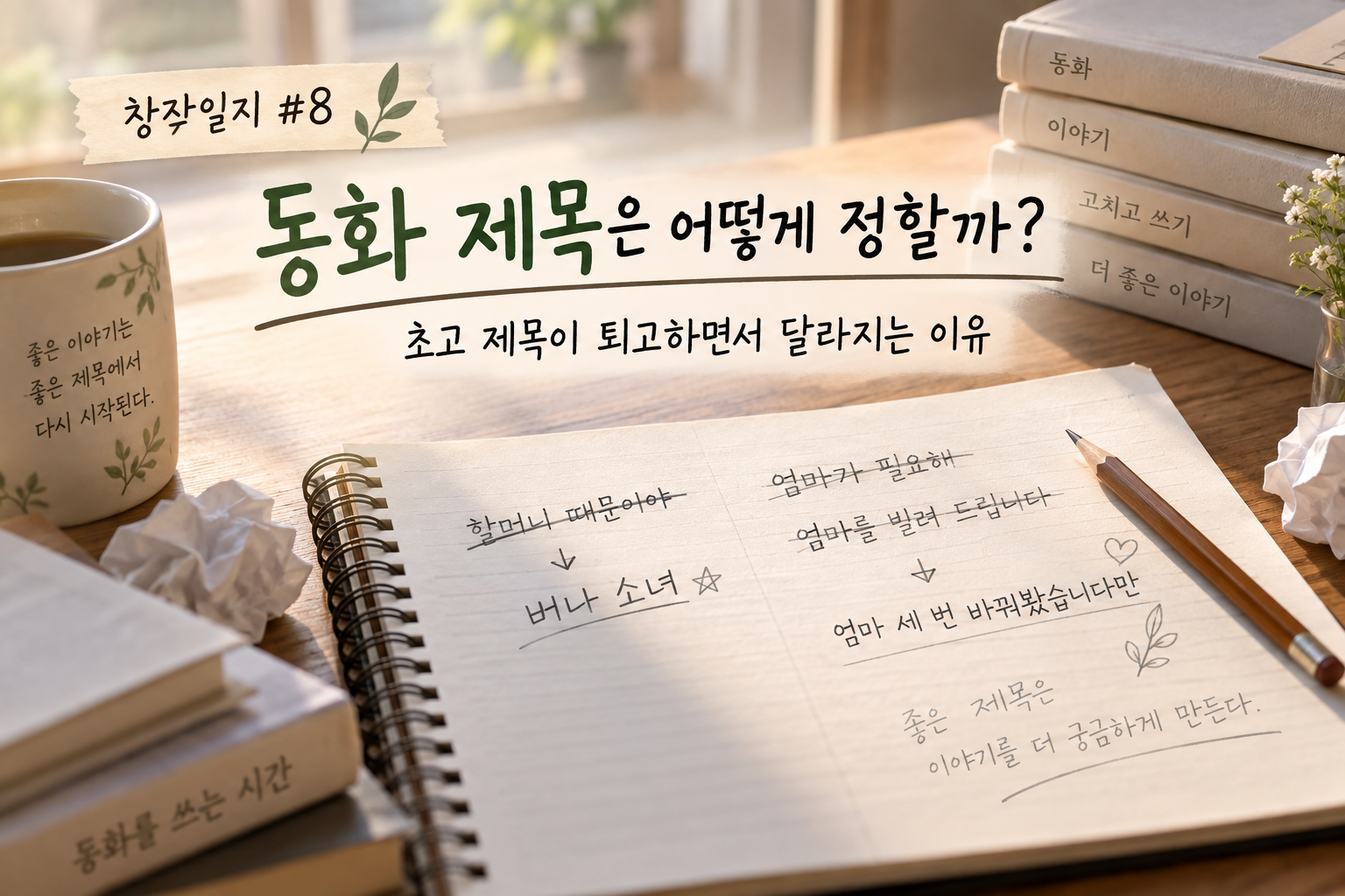 동화 제목을 정하고 퇴고하면서 제목을 바꾸는 창작 과정