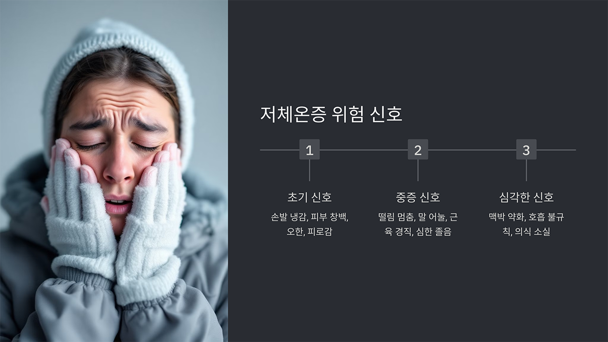 저체온증 위험 신호