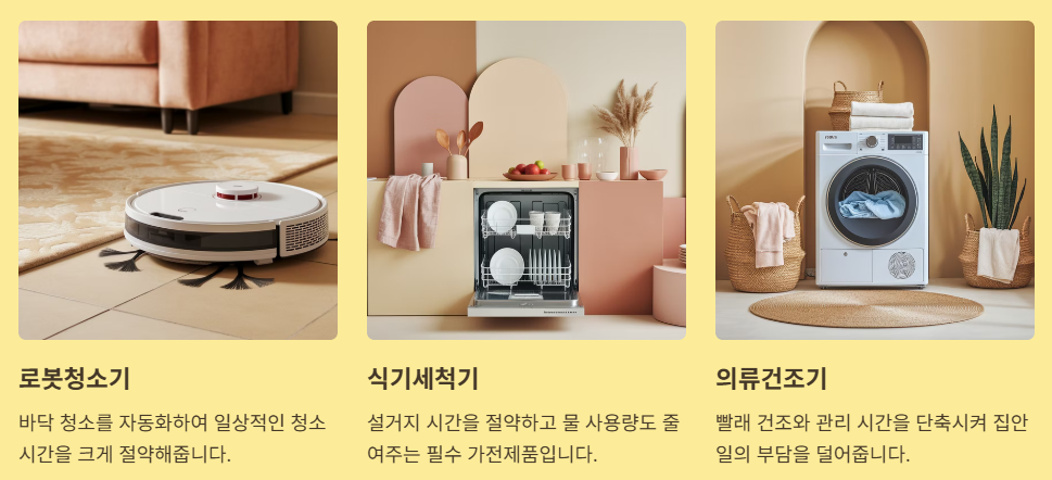 가전제품들