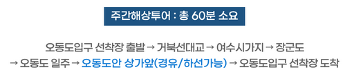 오동동 유람선 운행코스