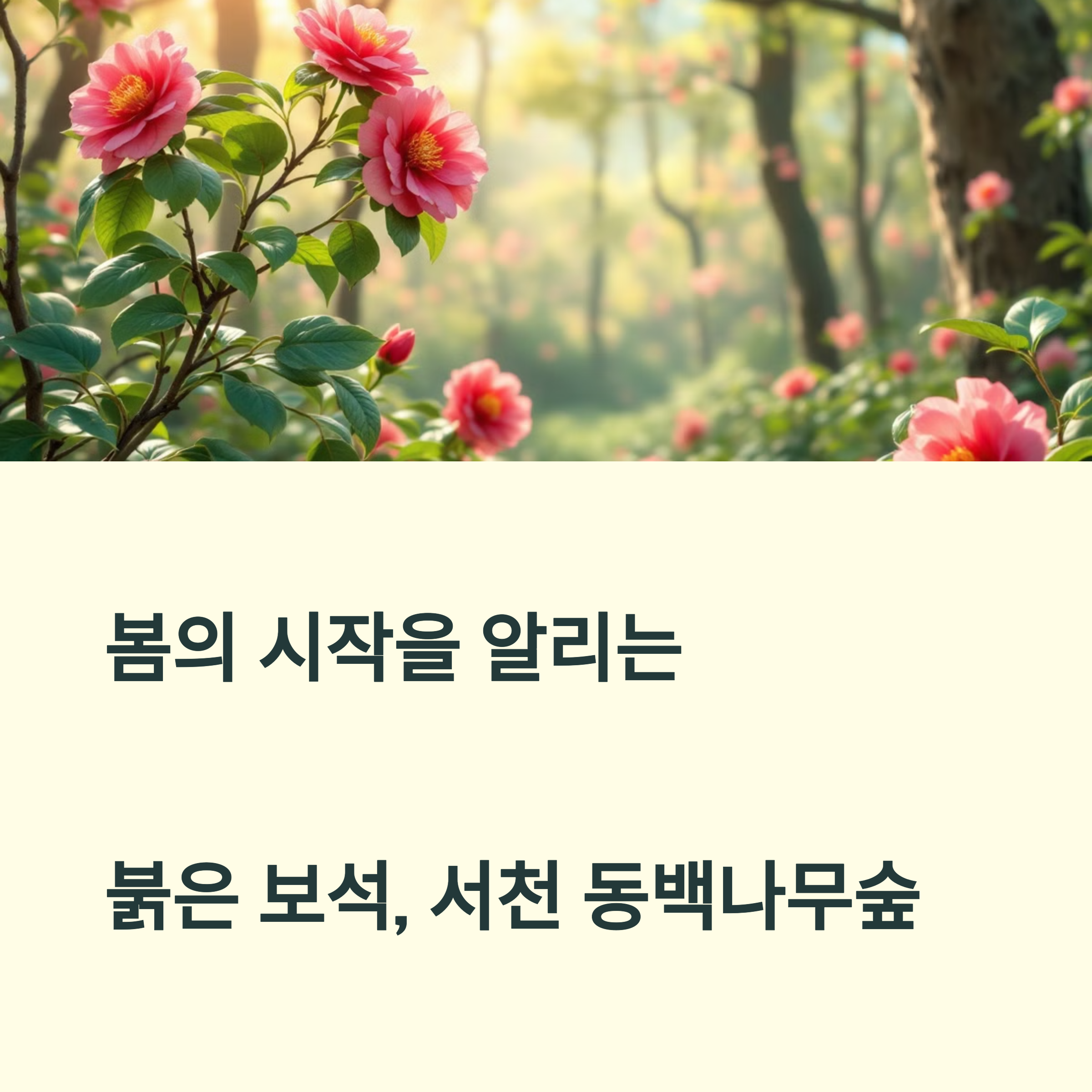 서천 마량리 동백나무숲