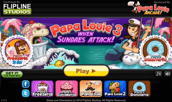 파파루이3-플래시게임-메인-화면