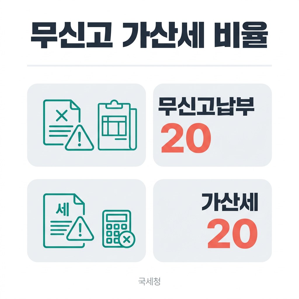 양도소득세 계산기 무신고 가산세 비율
