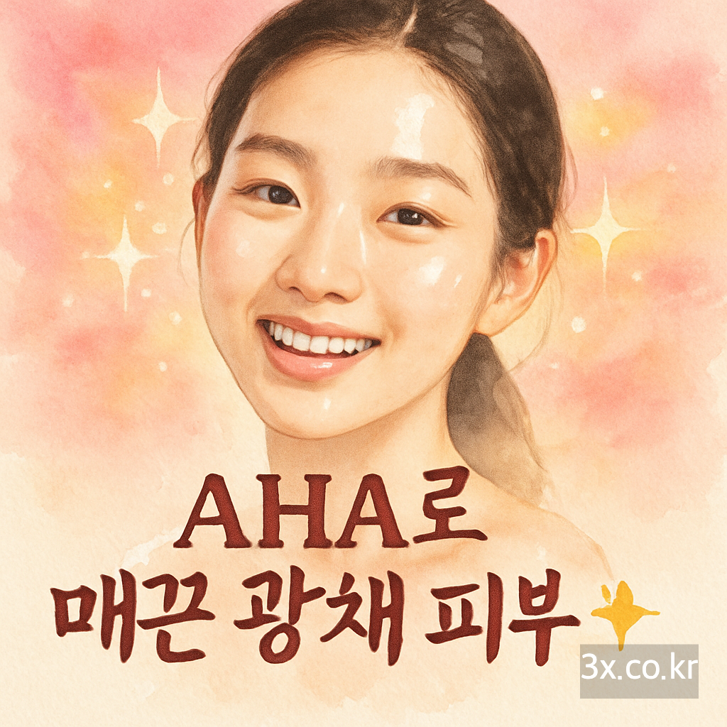 AHA로 ✨매끈 광채 피부✨ 만들기?