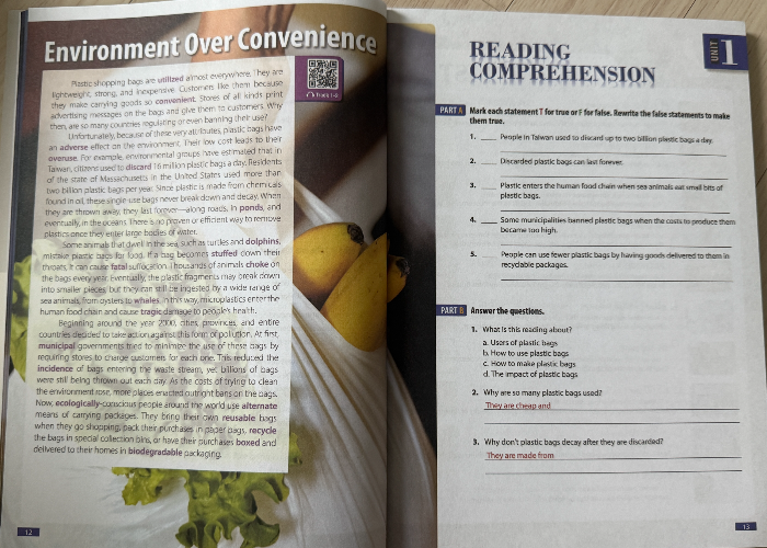 4000 Essential English Words 6권 Unit1 Reading Comprehension