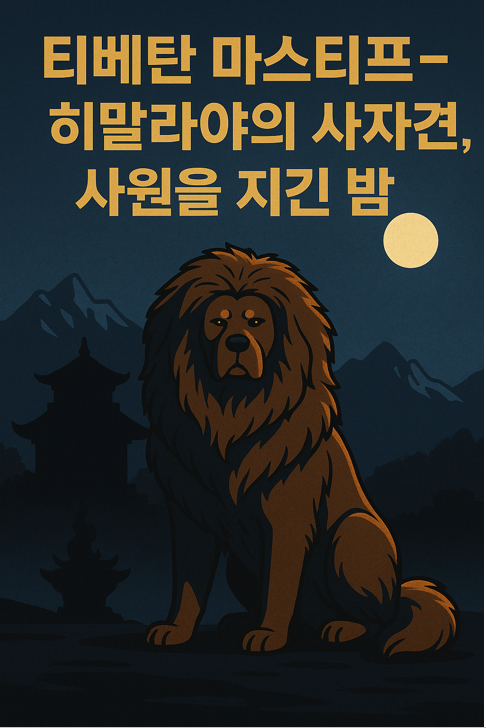 티베탄 마스티프, 히말라야의 사자견, 사원을 지킨 밤 이미지