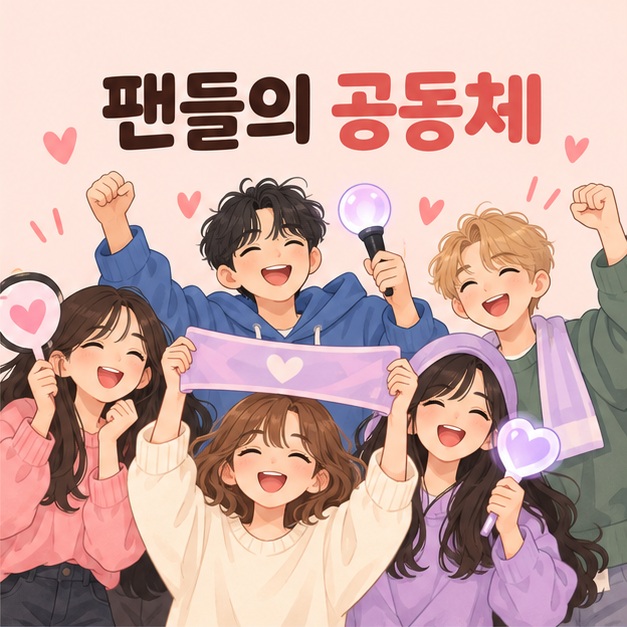 공통으로 좋아하는 대상을 함께 응원하는 팬들의 공동체