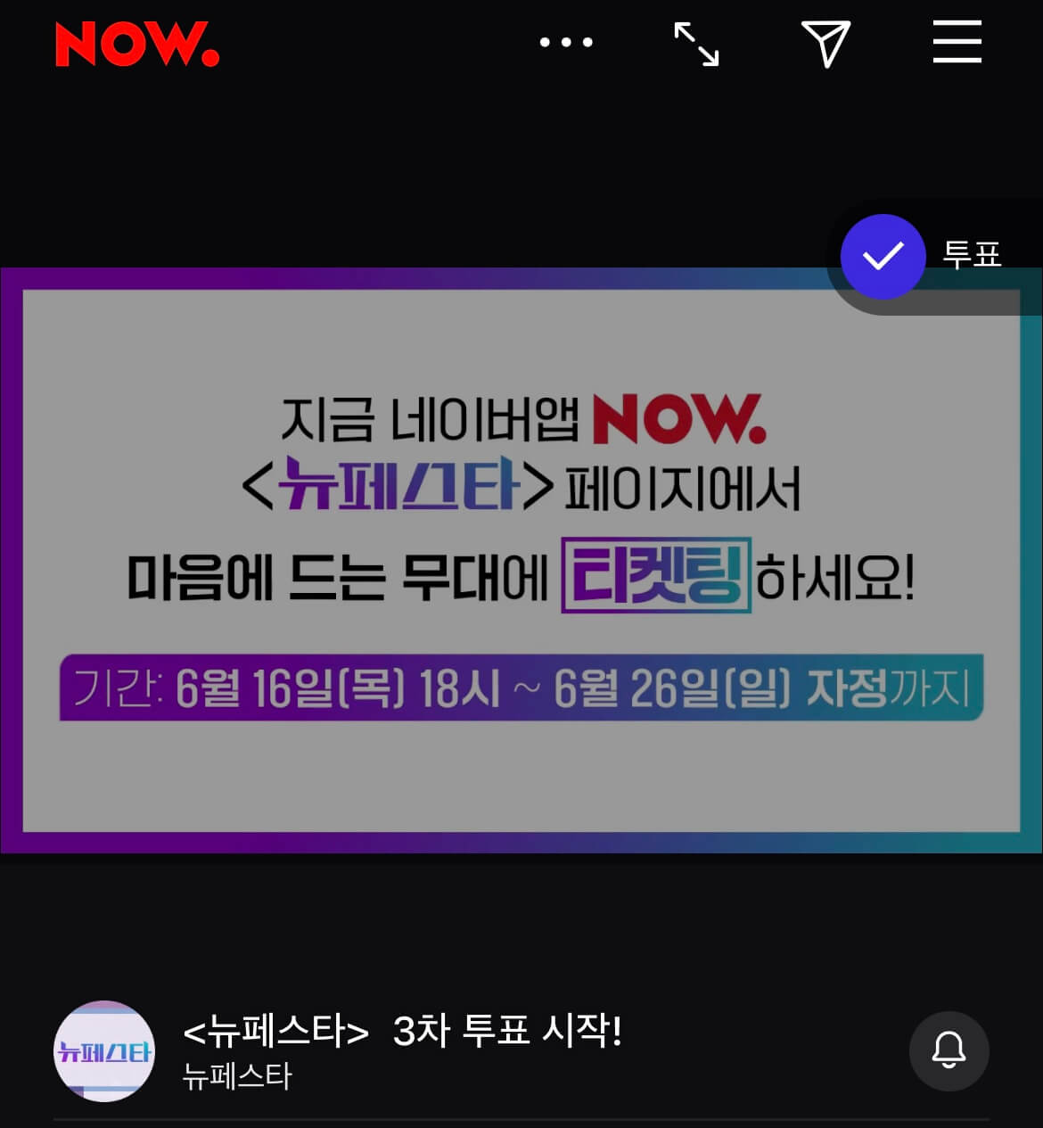 뉴페스타-투표하기