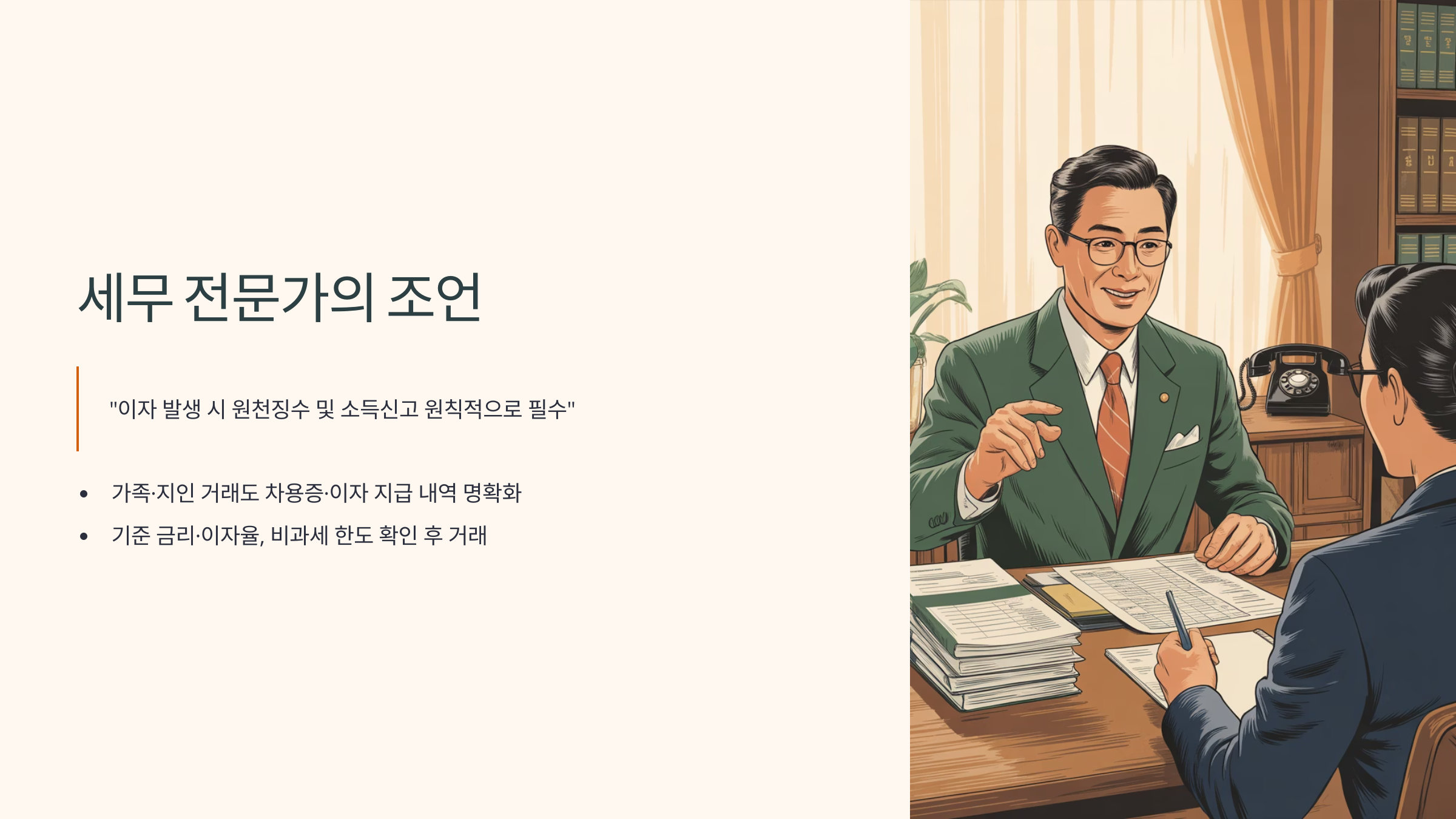 세무 전문가의 조언