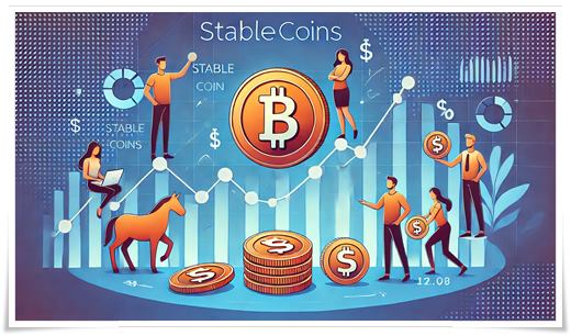 안정적인 가치 흐름을 보여주는 스테이블코인 그래프