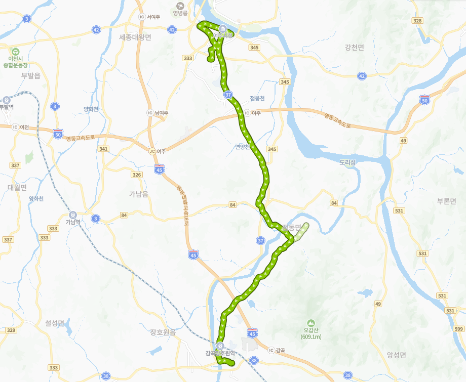 여주-음성-이천-929번-버스-노선-지도