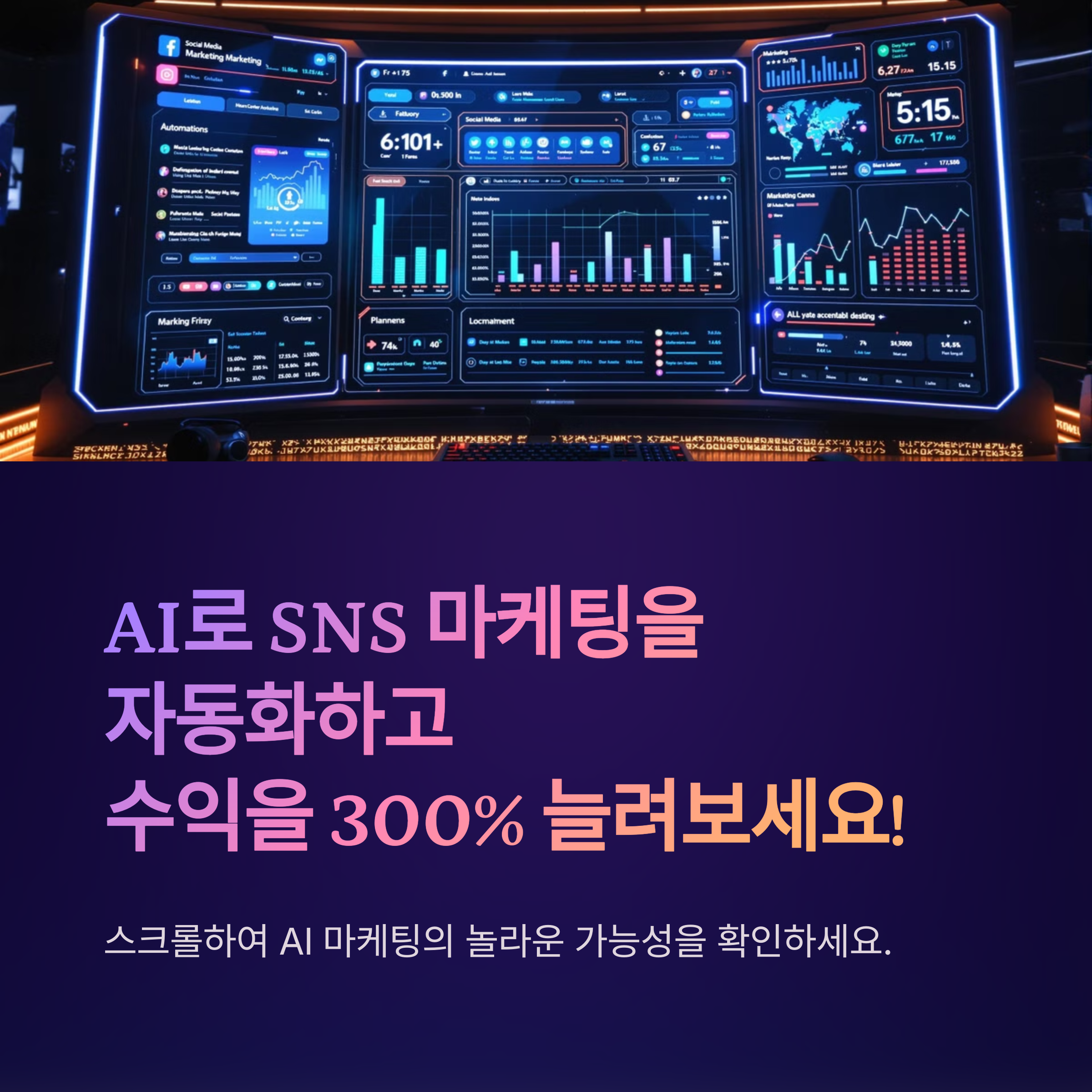 AI로 SNS 마케팅 자동화하니 월 수익 300% 상승했다