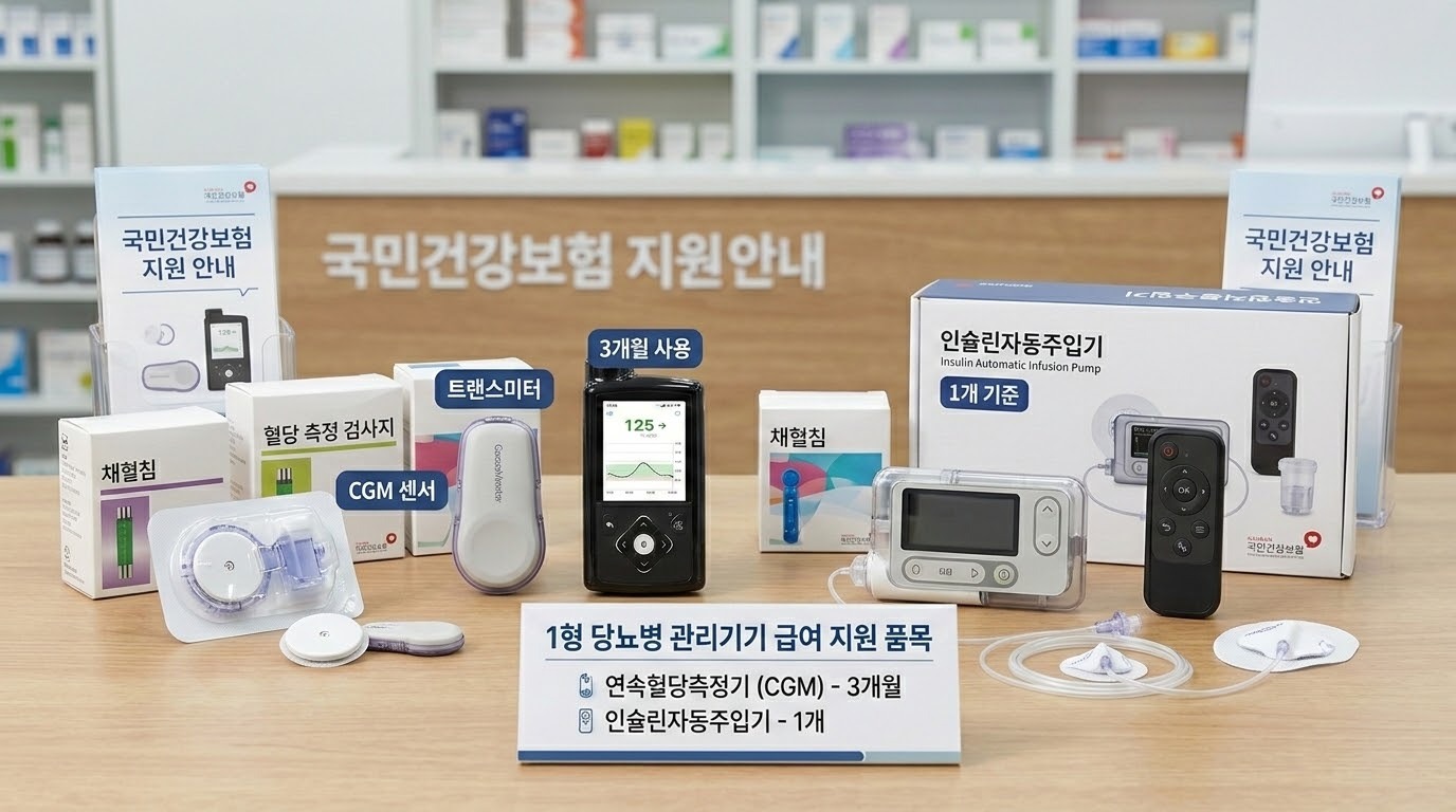 1형 당뇨병 관리기기 구입비 지원 연속혈당측정기와 인슐린자동주입기