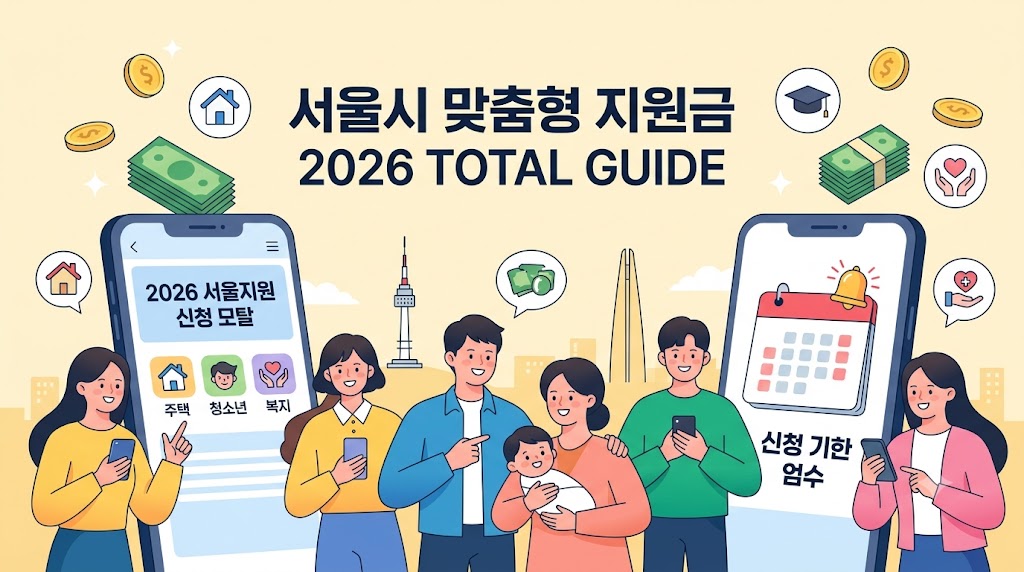 신청 기한 놓치면 정말 후회합니다! 2026 서울시 맞춤형 지원금 신청 조건과 총정리