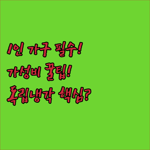 후회 없이 사는 1인 가구 냉장고 가..