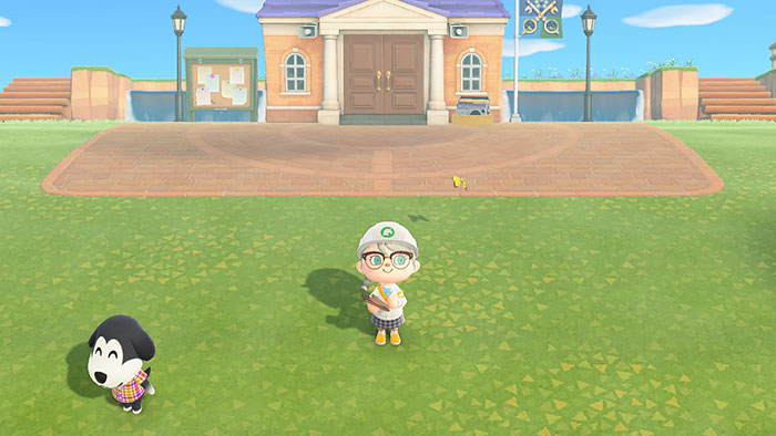 동물의 숲 안내소 광장꾸미기