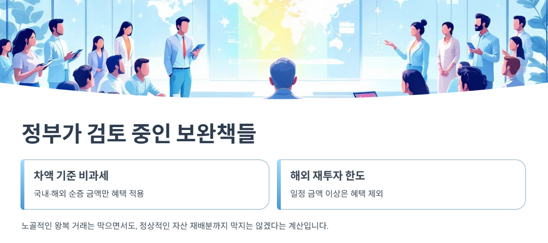 정부가 검토 중인 보완책들