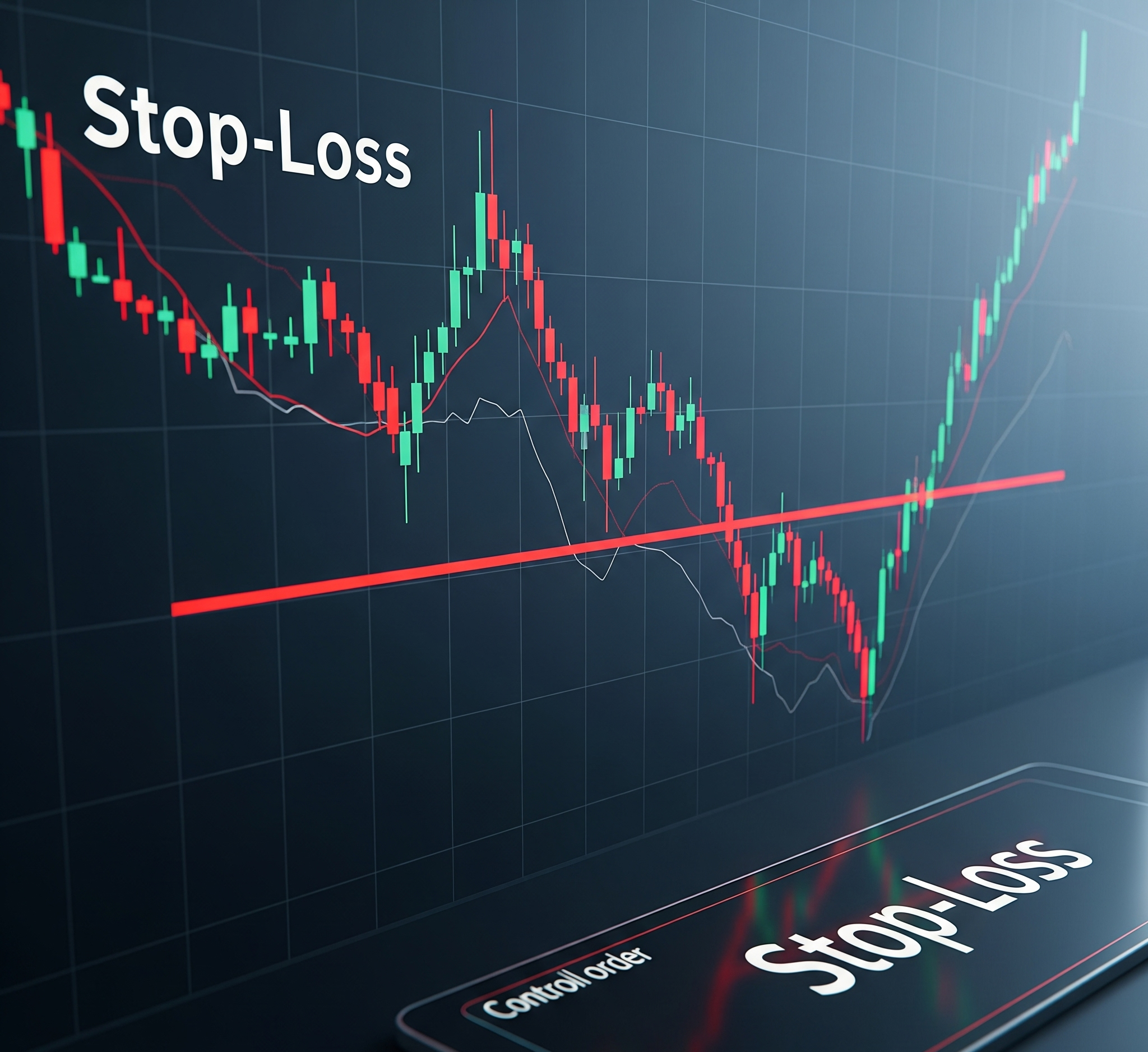 주식 차트의 손절매선을 시각화