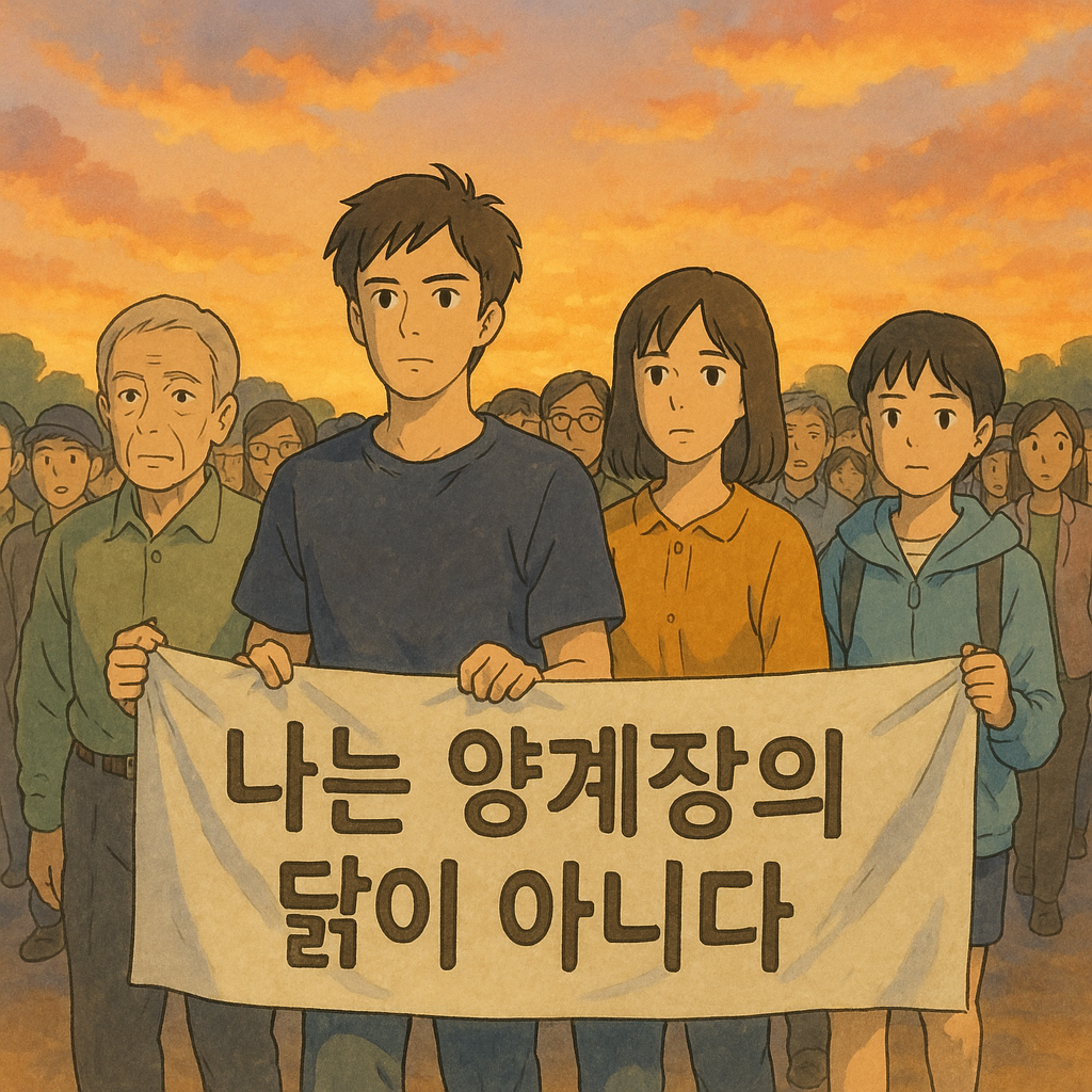 &ldquo;양계장의 닭이 아님을 선언하는 시민들&rdquo;