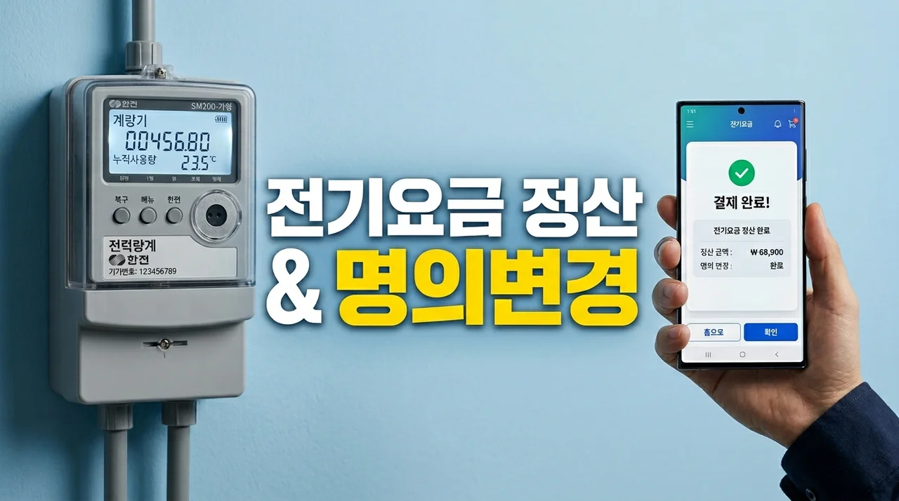 이사 전기요금 정산 및 명의변경 방법 완벽 정리: 한전 고객센터 이용 가이드