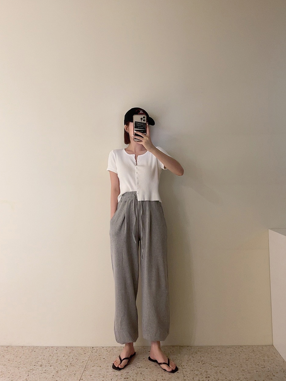 드레스코드 하이 핀턱 핏깡패 쭈리 조거팬츠 봄 여름용