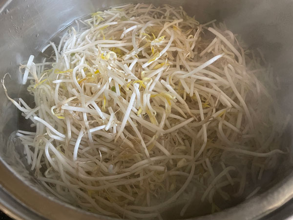 숙주나물 무침 황금레시피 - 숙주 데치기