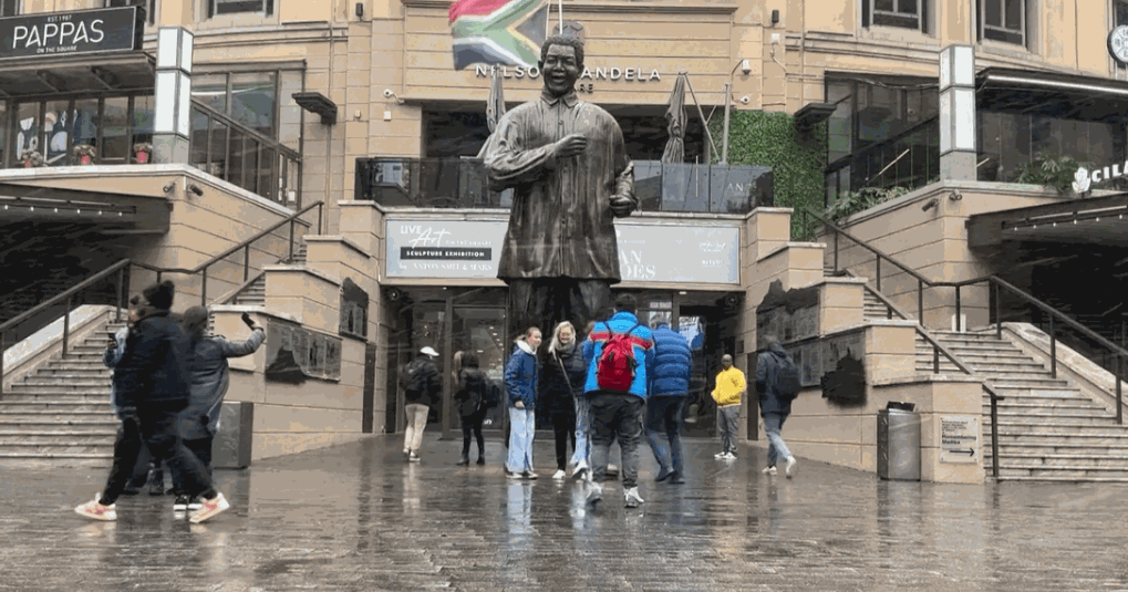 남아공 요하네스버그에 눈이 내리고 있는 장면