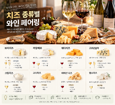 치즈 종류별 와인 페어링, 어떤 치즈에 어떤 와인이 잘 어울릴까?