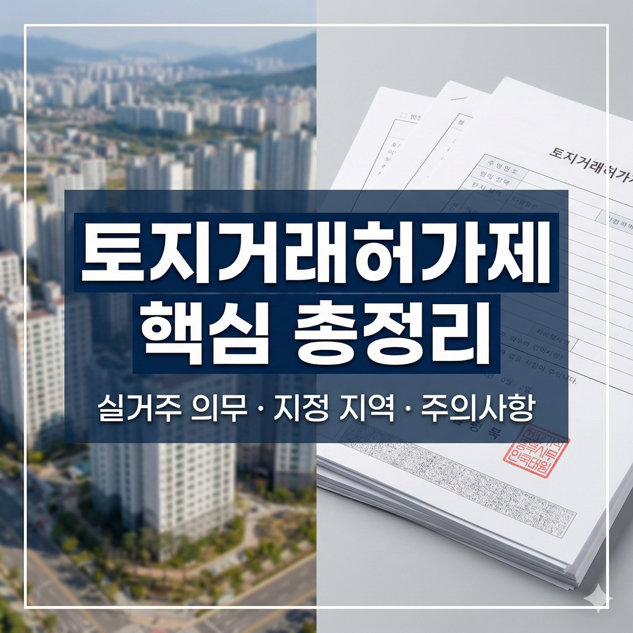 토지거래허가제 완벽 가이드: 실거주 의무부터 지정 지역, 주의사항까지