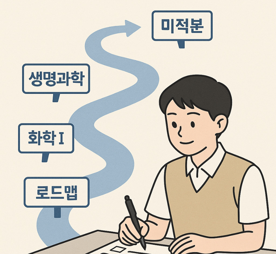 고교학점제 의대진학 과목선택 로드맵 이미지