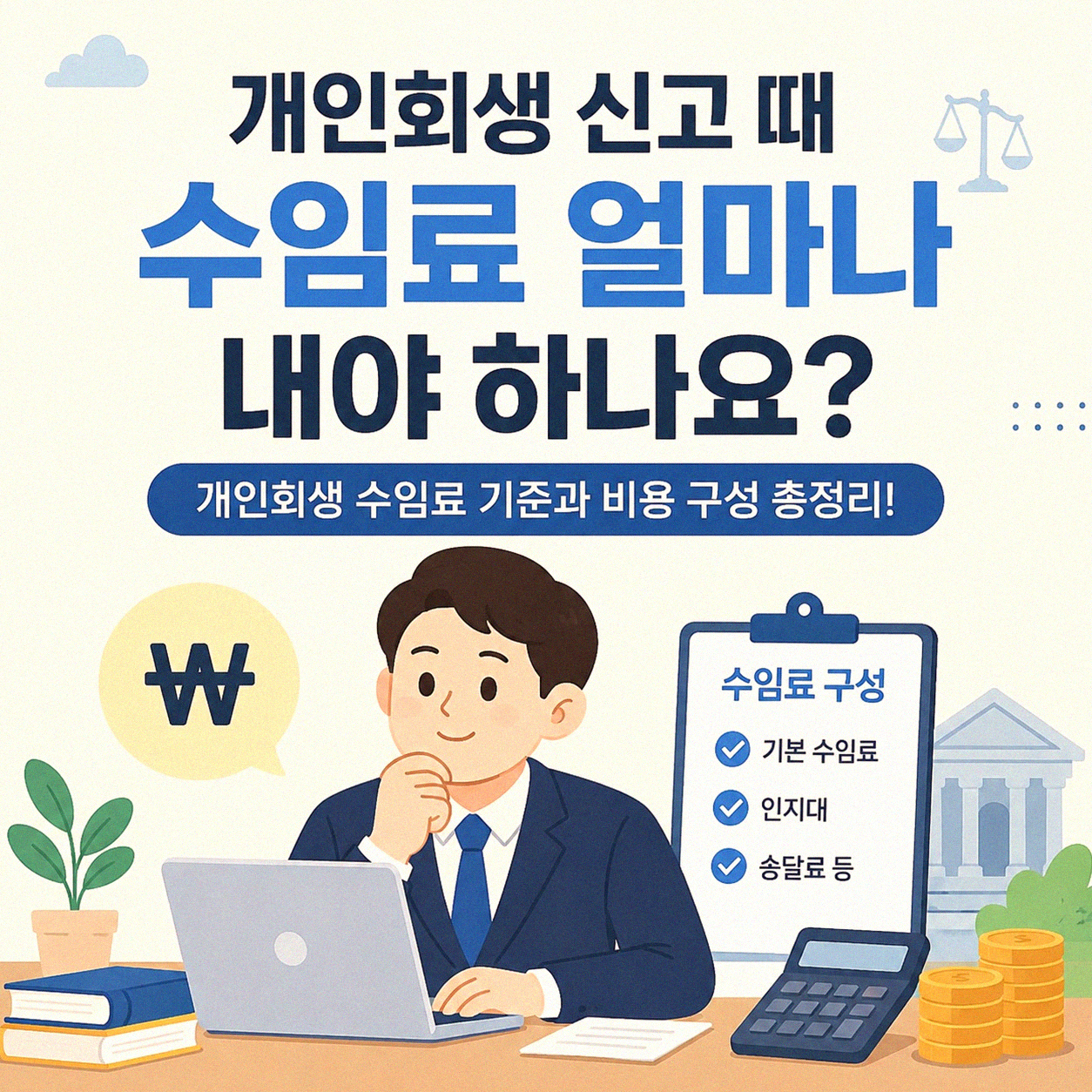 개인회생 신고 시 수임료, 분납이 될까요