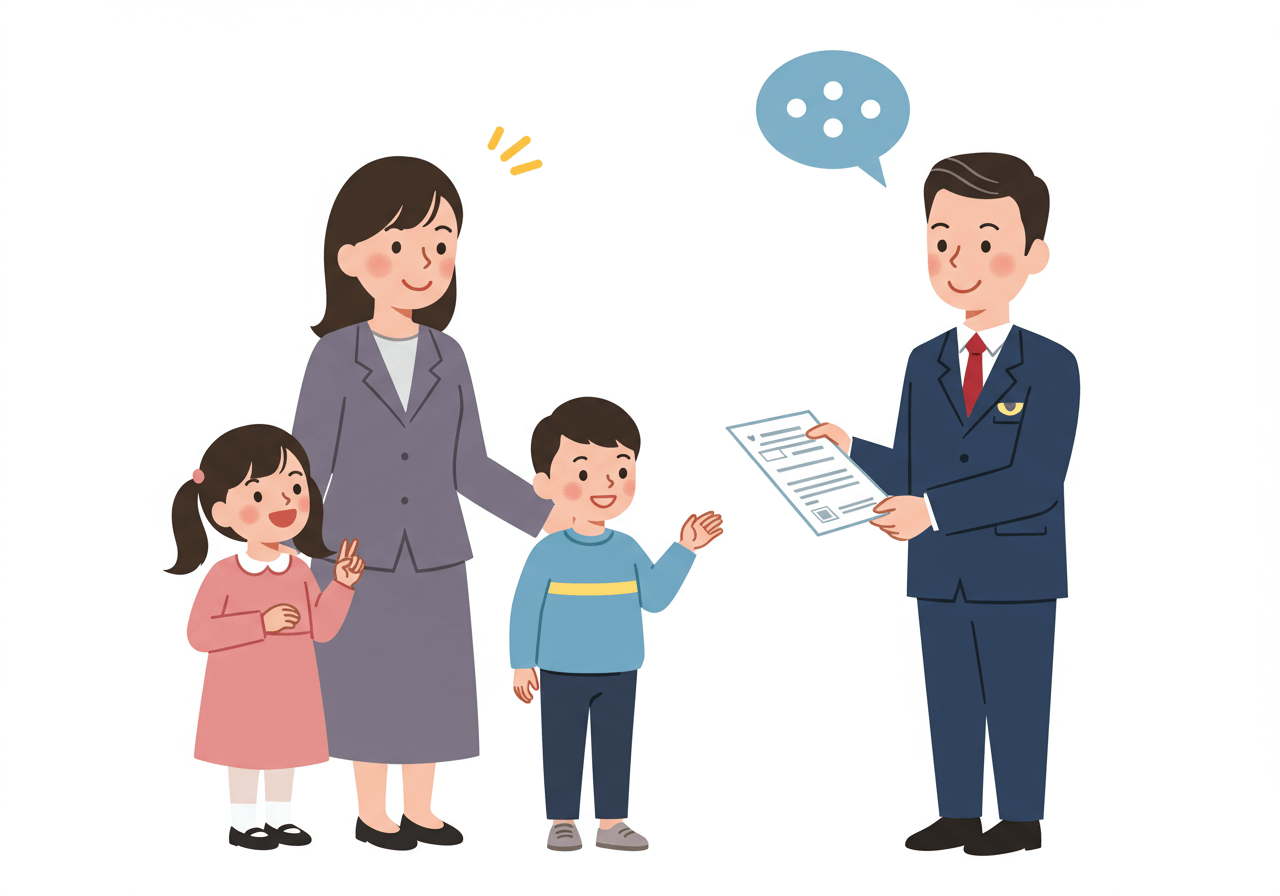 한부모 또는 다문화가족이 지원금을 수령하는 따뜻한 분위기의 장면 3
