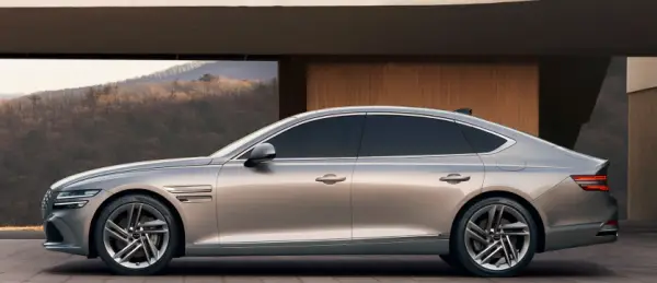 제네시스g80 측면 모습