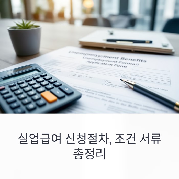 실업급여 신청절차 조건 서류 총정리 요약 이미지