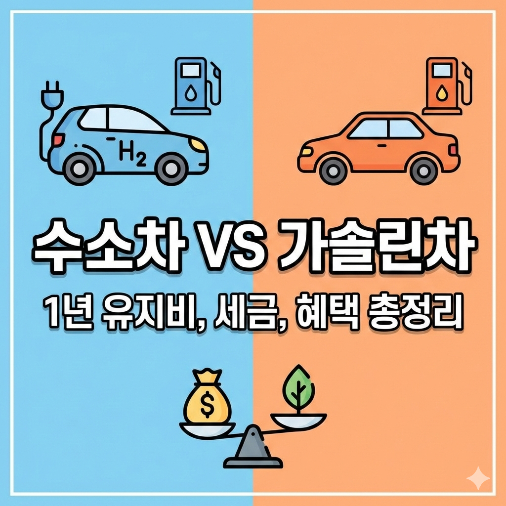 수소차 가솔린차 유지비 비교 연료비와 세금 승자는 누구일까?