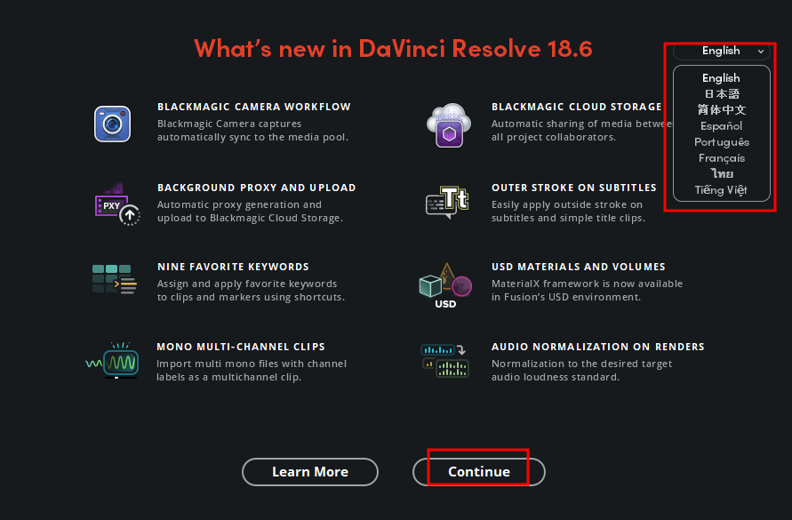 다빈치 리졸브 한국어 설정