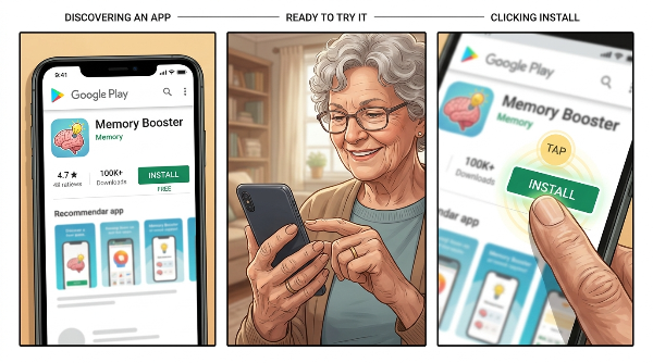 스마트폰 앱 설치 방법 배우기