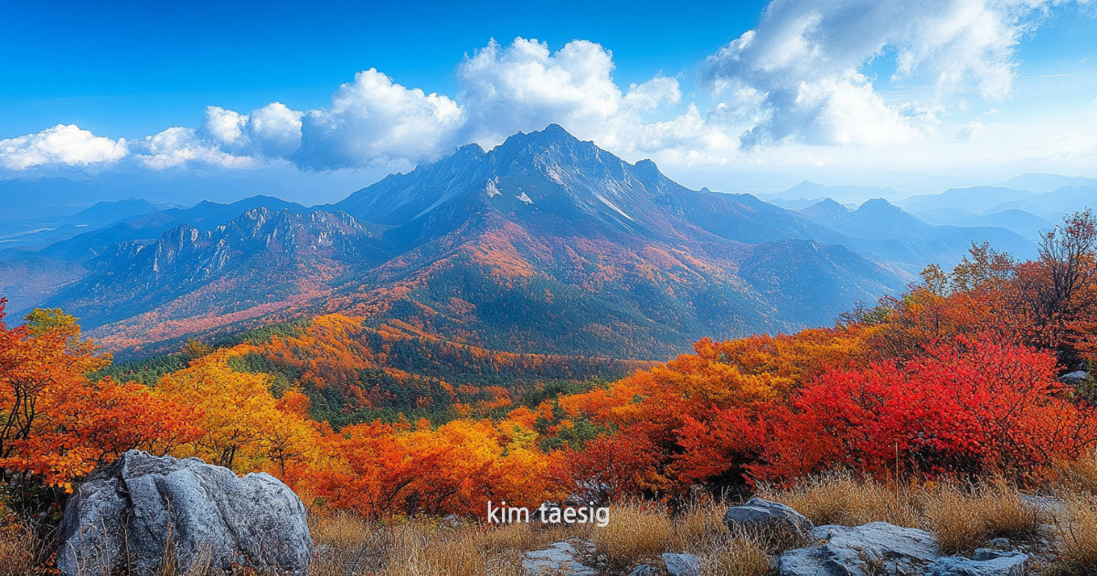덕숭산의 사계절